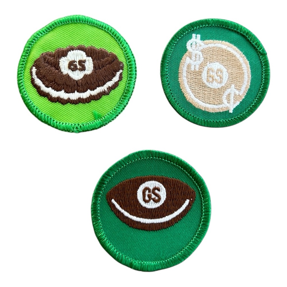 VTG Girl Scout Cookie Council's Own Junior Badges Patches 3 Kinds NEW Vest Sash